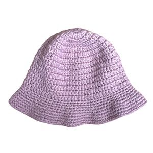 Lord & Taylor Pink Crochet Bucket Hat